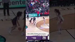 Olivia Miles with the slick assist for a Hunter triple 🔥 #Big12WBB