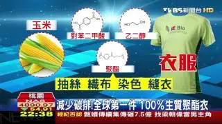 【TVBS】減少碳排！全球第一件　100％生質聚酯衣