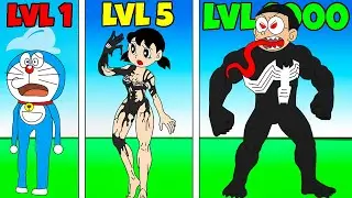 Shinchan And Nobita Became Super Venom 😂😍|| Funny Game Venom Run 3d || Shinchan And Nobita Game