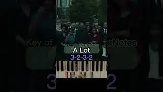Number Notes || A Lot by 21 Savage ft. J. Cole Piano Tutorial Easy #hiphop #shorts