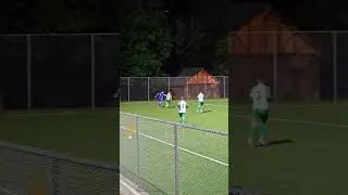 Bavarian United's #7 drives to the goal-line & accurately puts the ball in #10's path for the finish