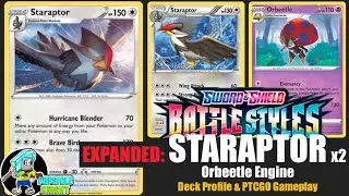 ORBEETLE : Staraptor : Attack & Shuffle combo: Deck Profile & PTCGO Gameplay (Pokemon Battle Styles)