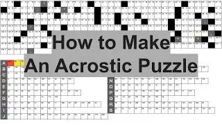 How To Make An Acrostic Puzzle