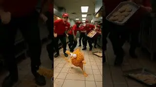 Breaded chicken escapes in KFC kitchen &mdash; internet levels of chaos