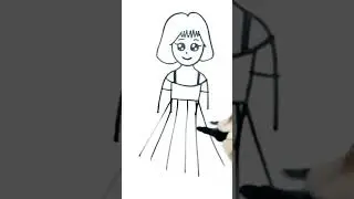 girl drawing easy tutorial #shorts #trending #art #foryou