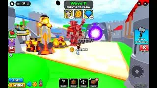 Roblox. Defend Your Castle - Mega Raid wave 15 (solo)