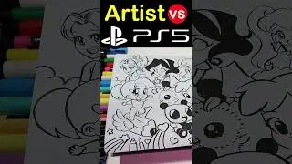 Did I Destroy My PS5 with My Art? Artist vs. PlayStation⚡#artshorts #playstation5 #artchallenge