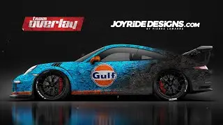 Porsche GT3RS - Gulf burned wrap design by Team Overlay