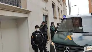 Llegada de Norbert Feher, alias Igor el Ruso, a la Audiencia de Teruel (12 de abril de 2021)