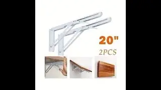 2 Pcs &eacute;querre Support Table pliable, Support &eacute;tag&egrave;re pliant
