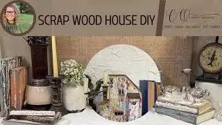 DIY craft: Red yellow and blue scrap wood house #upcycle #recycle #reuse #trashtotreasure 