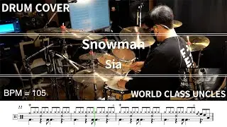 Sia - Snowman [ drum cover, score, drum sheet ]