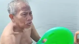 Age Is Just a Number: Senior Swimming in the Ocean Every Morning #oceanparadise #beach 