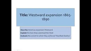 End of the Frontier 1865-1890: AQA History