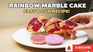 Kids Special Colorful Marble Cake 🌈 | Easy & Beautiful Eye-Catching Recipe | Tabi Cooks
