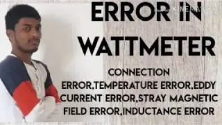 Wattmeter errors in hindi
