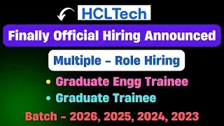 🔥HCL Tech Hiring 2026 Batch | HCL Tech GET Hiring 2025 | hcltech Graduate Engineer Trainee Process