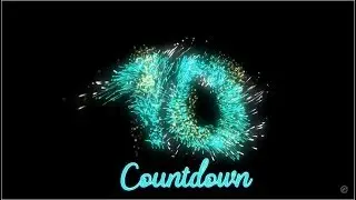 Colorful Particle Countdown with black background | pretty particles | black background | Advanced