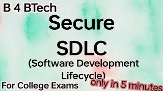 Secure SDLC || Secure Software Development life Cycle || Secured Computing