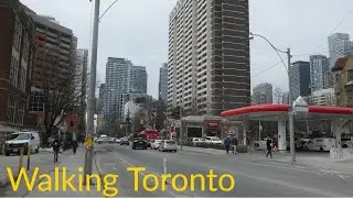 Walking Wellesley Street in Downtown Toronto Ontario Canada 3/22/2023