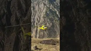 Mountain Helicopter Landing #shorts #viral #nepal #helicopter #trending