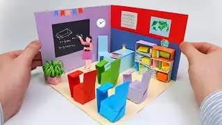 Paper Classroom: DIY Miniature School Room | easy paper crafts