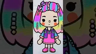 rainbow hair in toca boca 🌈