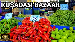 KUŞADASI AYDIN TÜRKİYE BAZAAR | 21 May 2024 | WET MARKET | 4k UHD 60fps