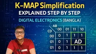 K-Map Simplification Explained Step by Step | Digital Electronics (Bangla)