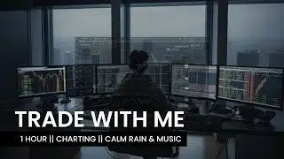 CHART WITH ME 1 HOUR  | Rain Sounds | Calming Music | New York Apartment