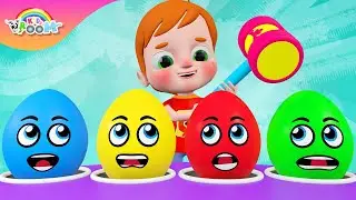 Забавные яйца скатываются! Уиии! 🥚 | Песня про разноцветные яйца-сюрпризы! | Детские песни «Врум»