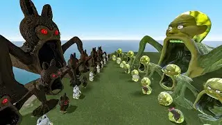 ALL LIN GANG MELON SEA EATER BOSS VS ALL CURSED LABUBU SEA EATER In Garry's Mod!