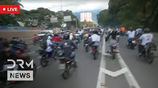 LIVE: Motorcyclists Rally in Caracas Demanding Freedom for Ousted President Maduro | DRM News | AC1F