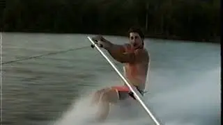 Pete Schalck Barefoot Water Skiing on the Boom Lake Kinkaid Aug 7, 1993