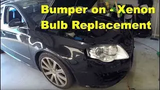 Замена ксеноновых ламп в фарах Volkswagen Passat 3C R36 &mdash; БАМПЕР ВКЛЮЧЕН!