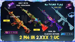 2 UPGRADABLE M416 AT LESS UC | FOOL M4 AND GLACIER M4 RETURN | TIGER M4 | FREE VOUCHER TRICK 