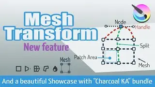 NEW Mesh Transform finally in Krita, 2020! 😍😍