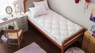 Bedsure Quilted Cotton Mattress Pad for College Dorm | Twin XL Dorm Bedding