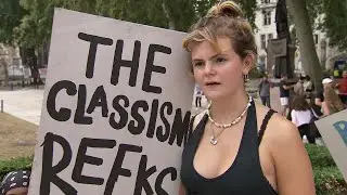 Hundreds of students protest A-level results downgrading outside Downing Street