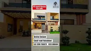10 marla house for sale in DEVINE ENCLAVE canal road Faisalabad. #royalestateandmarketing