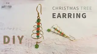 Christmas Tree Earrings/DIY Earrings/Wire Wrapping /for beginner