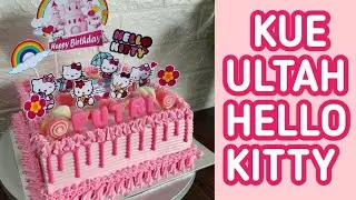 Menghias Kue Ultah Hello Kitty Kotak
