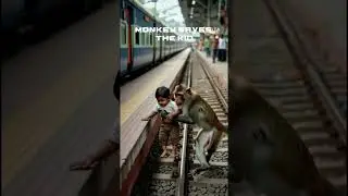 #ai #monkey #ai video #rescue #kid