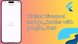 #flutter  Project Structure with #riverpod and GoRouter and Google_font using #mason | Flutter