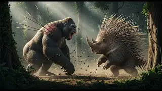 unbelievable ultimate jungle battle king kong attacked by giant porcupine mermaid story