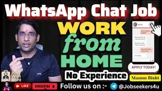 Whatsapp Work| 6 Day in Week| 2025 Best Work From Home Jobs| Online Jobs at Home|   @JobsWithBisht