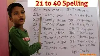 Number Names with Spelling 21 to 40 | 21 to 40 numbers | Maths for kids | Ginti