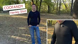 Coofandy Henley Shirt, trendy and fitted #coofandy #henley #mensclothing