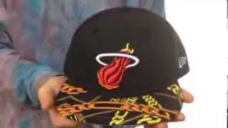 Heat 'REAL CHAINS VIZA-PRINT' Black Fitted Hat by New Era