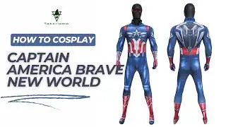 Captain America Brave New World Sam Wilson Cosplay Costume 3D Print Halloween Jumpsuit #Takerlama